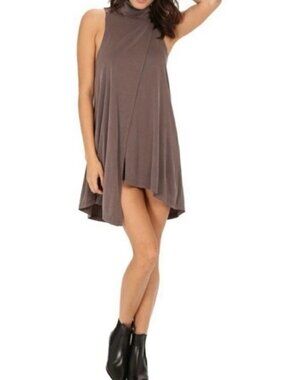 FREE PEOPLE WE THE FREE Queen Anne Asymmetrical Tunic/Dress - Brown - Size L